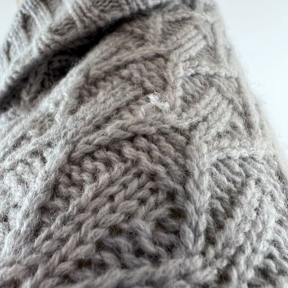 Kinross Cashmere Cardigan Sweater Size XS Gray Cable Knit Open Front Capsule - Picture 7 of 12